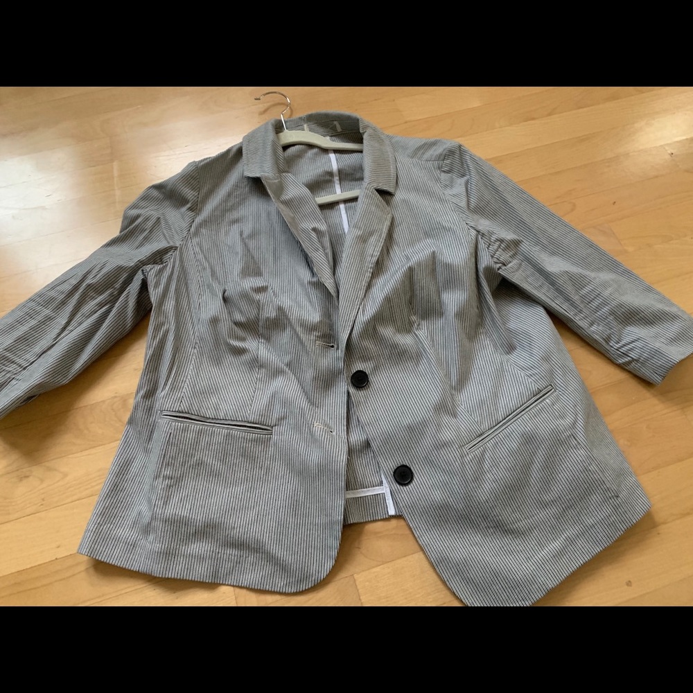 Pinstripe Blazer - Size L/XL - Ann Taylor LOFT
